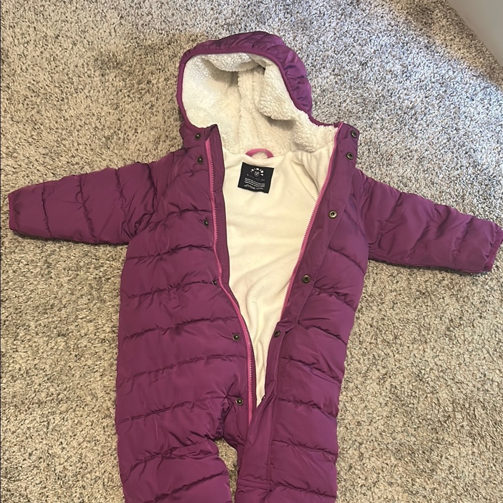 Primary Purple and White Quilted Footies
